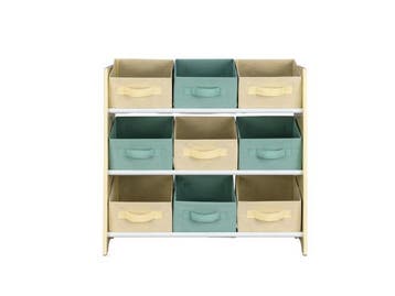 Veiling - Home Opbergrek voor Kinderen, Geel-Groen 65x62x30c, Huis en Inrichting, Kasten | Overige, Nieuw