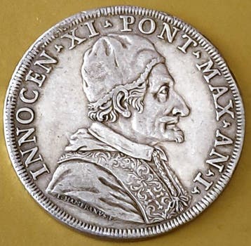 Italië, Pauselijke Staat Innocenzo XI (1676-1689). Piastra