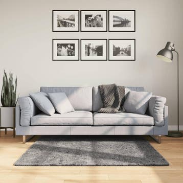 vidaXL Vloerkleed HUARTE laagpolig zacht wasbaar 120x120 cm, Verzenden, Nieuw
