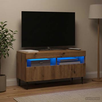 vidaXL LED tv-meubel HAARLEM 81 x 35 x 43 cm Artisanaal, Verzenden