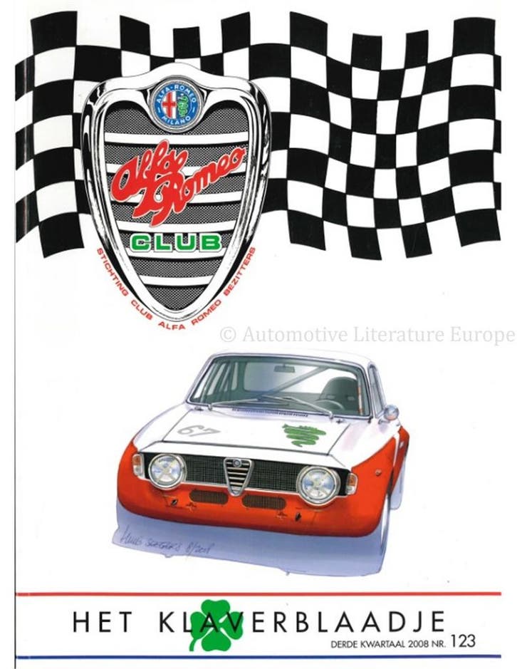 2008 ALFA ROMEO CLUB HET KLAVERBLAADJE 123 NEDERLANDS, Boeken, Auto's | Folders en Tijdschriften
