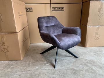 Veiling - Fauteuil Las 360 (2 stuks) Draaibaar - Velours - A, Huis en Inrichting, Fauteuils, Nieuw
