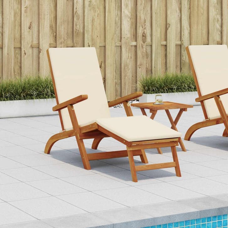 vidaXL Ligstoel die kan leunen en vouwen 55 x 146 x 91 cm, Tuin en Terras, Ligbedden, Nieuw, Verzenden