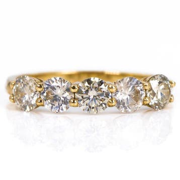 Zonder minimumprijs - Ring - 14 karaat Geel goud - 1.47ct., Nieuw