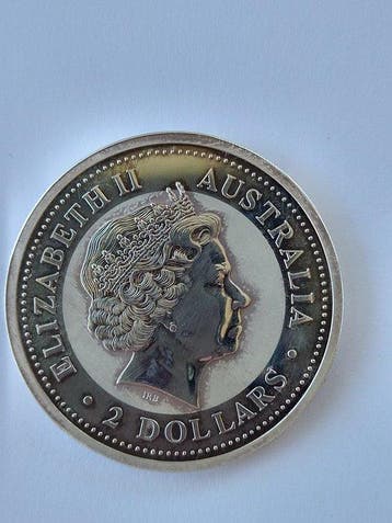 Australie. 2 Dollars 1999, Year of the Rabbit, 2 oz (Sans