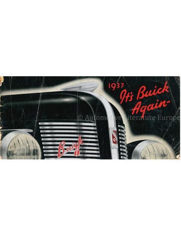 1937 BUICK EIGHT MODELLEN BROCHURE ENGELS, Nieuw