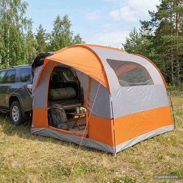 vidaXL Tailgate Tent met Regenhoes Waterafstotend Grijs en, Verzenden