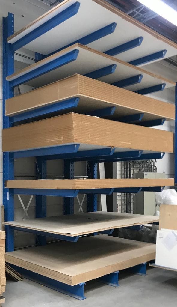 Draagarmstelling NIEUW opslag plaatmateriaal 1,53 x 3,05 m, Zakelijke goederen, Kantoor en Winkelinrichting | Magazijn, Stelling en Opslag