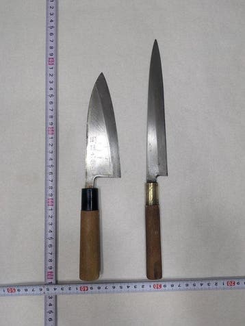 Keukenmes - Staal, Hout - Japan - Traditionele Japanse deba-
