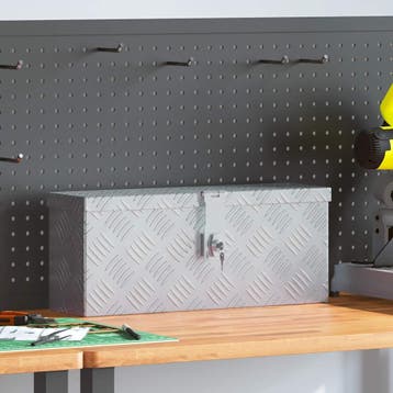 vidaXL Aluminium kist 48,5x14x20 cm zilverkleurig, Verzenden