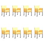 Set van 8 Leren eetkamerstoelen More - Toledo Dessert, Ophalen of Verzenden, Nieuw, Leer, Eén