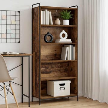 vidaXL Boekenkast 55,5 x 33 x 174 cm Bewerkt hout Oud hout, Verzenden