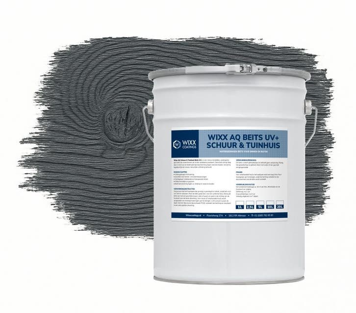 Wixx Deur en Kozijn Beits UV+ Antraciet 2.5L, Doe-het-zelf en Bouw, Verf, Beits en Lak, Nieuw, Verzenden