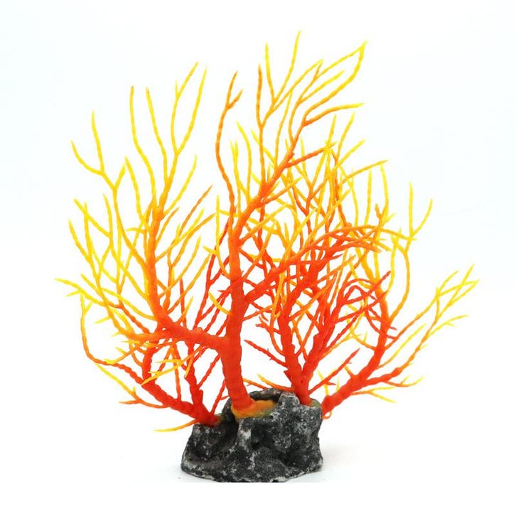 Koraal oranje en geel, kunstkoraal OS-138 - aquarium decorat, Dieren en Toebehoren, Vissen | Aquaria en Toebehoren, Nieuw, Ophalen of Verzenden