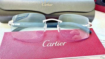 Cartier - Cartier C Decor Platinum Wood Blue CT00520-007 -, Handtassen en Accessoires, Nieuw