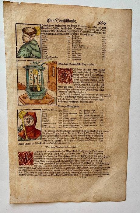 Sebastian Münster - Cosmographia - 1590, Antiquités & Art, Antiquités | Livres & Manuscrits