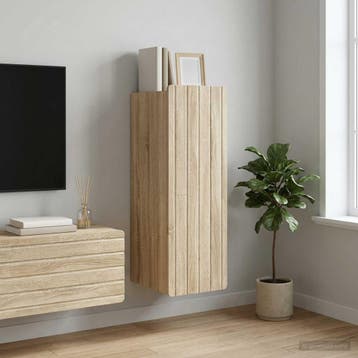 vidaXL Wandkast Sonoma Eiken 33 x 34,5 x 94 cm Bewerkt hout, Huis en Inrichting, Kasten | Overige, Verzenden, Nieuw