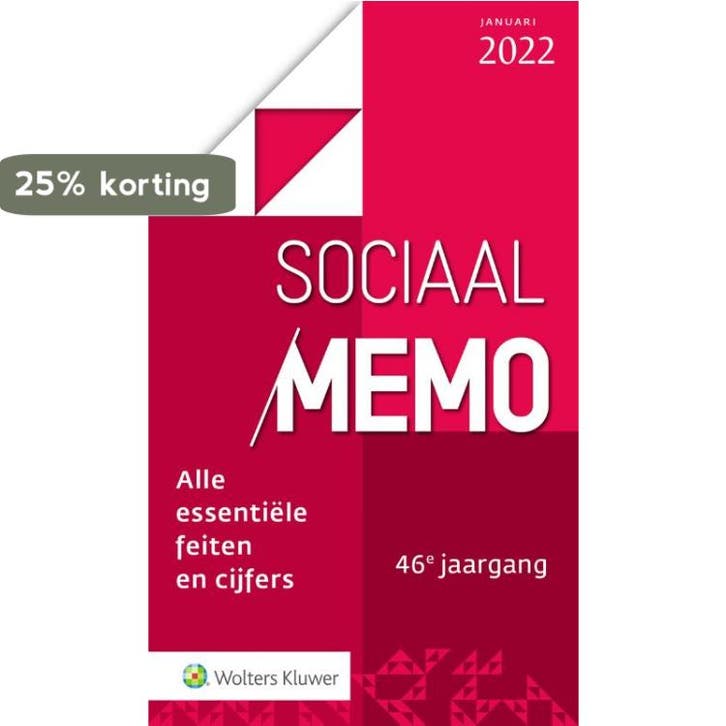 Sociaal Memo januari 2022 9789013167214, Livres, Science, Envoi