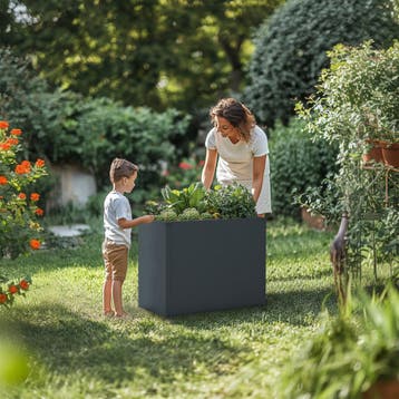 Plantenbak staal 100 x 50 x 77 cm, Verzenden