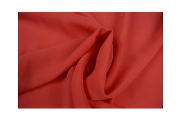 15 meter chiffon stof - koraalroze, Verzenden, 120 cm of meer, Roze, Polyester