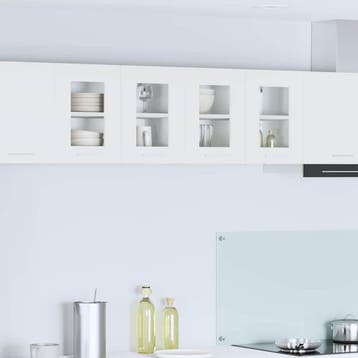 vidaXL Hangkast 2 st Wit Bewerkt hout, Verzenden, Nieuw