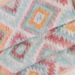 BA121 - Tissu Gobelin Ethnique à losanges – Style Kilim, Antiquités & Art, Tapis & Textile