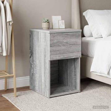 vidaXL Bedkast Grijs Sonoma 29 x 31,5 x 49 cm Bewerkt hout, Verzenden