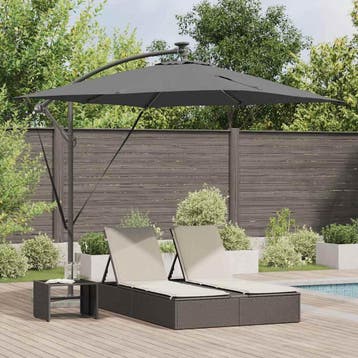 vidaXL Parasol Antraciet 249 x 249 x 250 cm Polyester en, Verzenden
