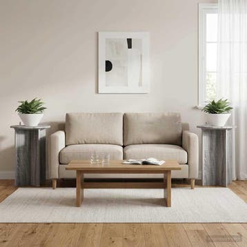 vidaXL Plantenstand 2 st Grijs sonoma Ø40 x 60 cm Bewerkt, Verzenden, Nieuw