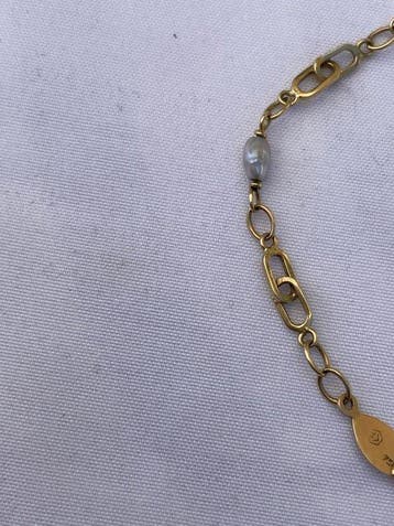 Armband - 18 karaat Geel goud Parel - 18-karaats gouden, Nieuw