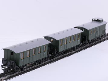Schaal H0 Märklin 4007, 4008 en 4039 rijtuigen set met ba.., Ophalen of Verzenden, Wagon