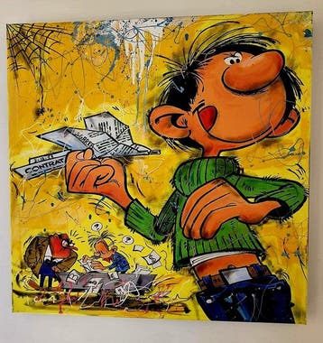 SGARRA - TOILE GASTON LAGAFFE SAMUSE