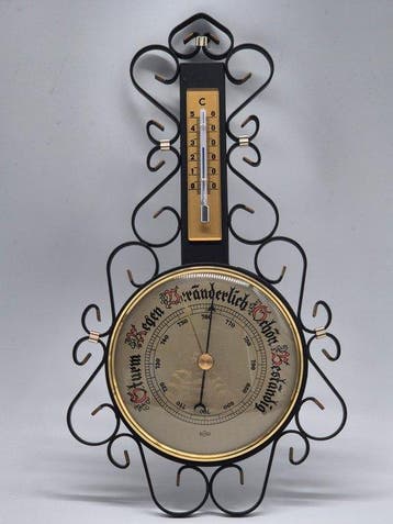 Sundo – Wandwetterstation – Barometer mit Thermometer in, Antiquités & Art