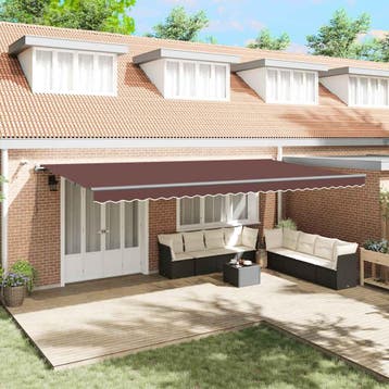 vidaXL Elektrisch zonnescherm met led en sensor 6 x 3 m, Tuin en Terras, Verzenden, Nieuw
