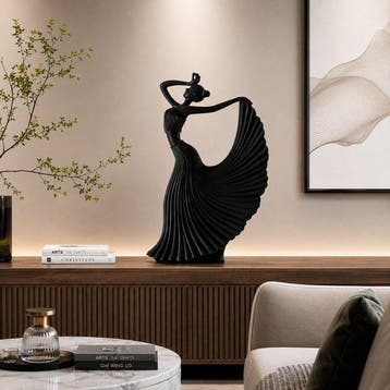 sculptuur, Elegant Dancing Woman Sculpture Modern Abstract