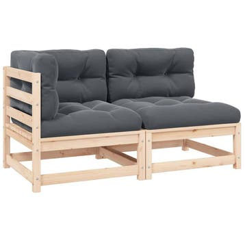 Loungeset Grenen | Retour Deal | 57% korting, 2 zitplaatsen, Verzenden, Zo goed als nieuw, Loungeset