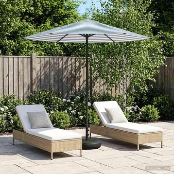 vidaXL Tuinparasol met voet 230 x 230 cm Polyester, Tuin en Terras, Verzenden, Nieuw