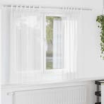 vidaXL Gordijnen voile met lussen 2 st 140x140 cm wit, Verzenden, Nieuw