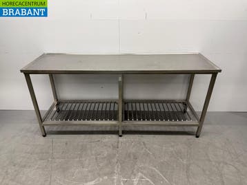 Table de travail en acier inoxydable avec étagère 200 x 60 x, Verzenden