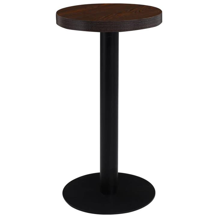 vidaXL Bistrotafel 40 cm MDF donkerbruin, Huis en Inrichting, Tafels | Eettafels, Nieuw, Verzenden