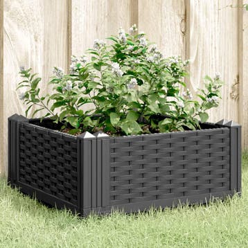 vidaXL Plantenbak met pinnen 42,5x42,5x28,5 cm polypropeen, Verzenden