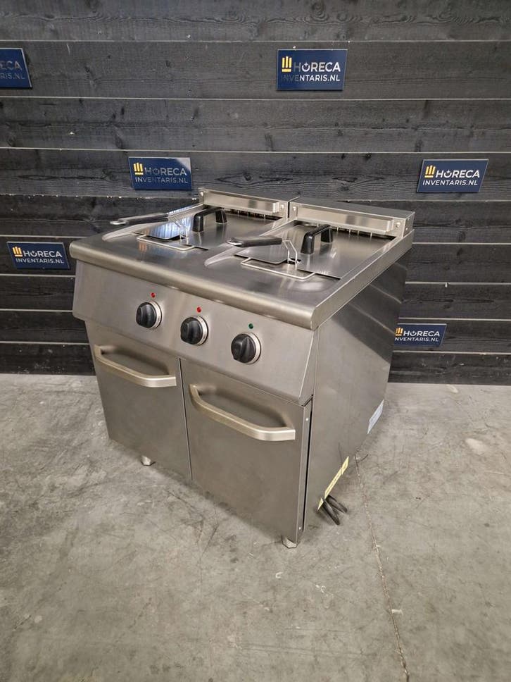 Friteuse | combisteel | dubbel | elektrische | 2x10L | RVS |, Zakelijke goederen, Horeca | Keukenapparatuur, Gebruikt, Fornuis, Frituur en Grillen