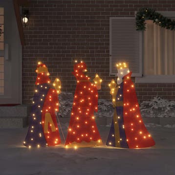 vidaXL 3 Wijze Mannen Kerstverlichting 3 st LEDs Warmwit, Divers, Noël, Verzenden