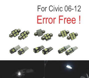 Kit 8 Ampoules Led Intérieur Pour Honda Civic 06-12, Verzenden