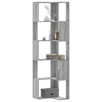 vidaXL Boekenkast 5-laags hoek 50x50x179 cm bewerkt hout, Verzenden, Nieuw