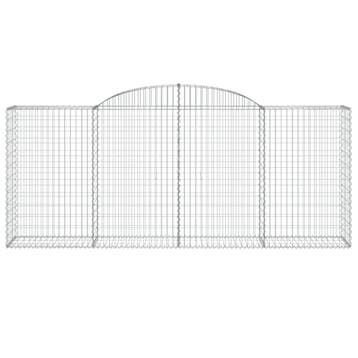 vidaXL Schanskorf gewelfd 300x50x120/140 cm gegalvaniseerd, Verzenden, Nieuw