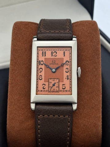 Omega - Zonder minimumprijs - Art Deco Salmon Sector Dial, Nieuw