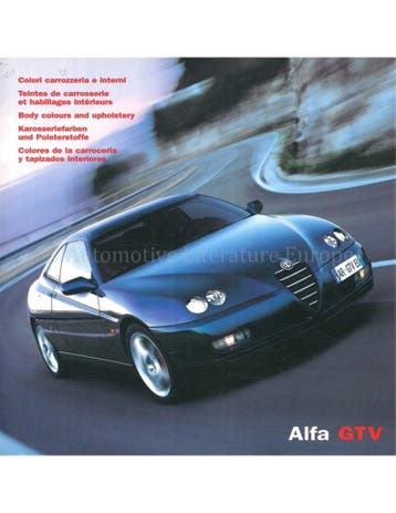 2003 ALFA ROMEO GTV KLEUREN EN BEKLEDING BROCHURE