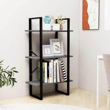 vidaXL Opbergrek 60x30x105 cm massief grenenhout grijs, Verzenden