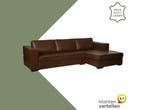 Leren hoekbank Fine - 2 zits + longchair, Antiek en Kunst, Ophalen of Verzenden